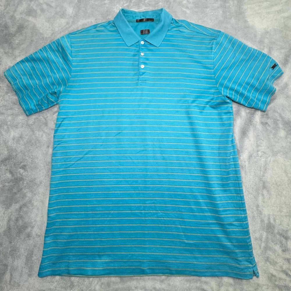 VINTAGE 90s NIKE FIT‎ DRY TIGER WOODS XL GOLF POLO SHIRT LIGHTLY DISTRESSED